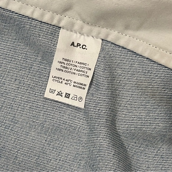 A.P.C. Howl Denim Jacket with Beige Collar size Large - Picture 10 of 10